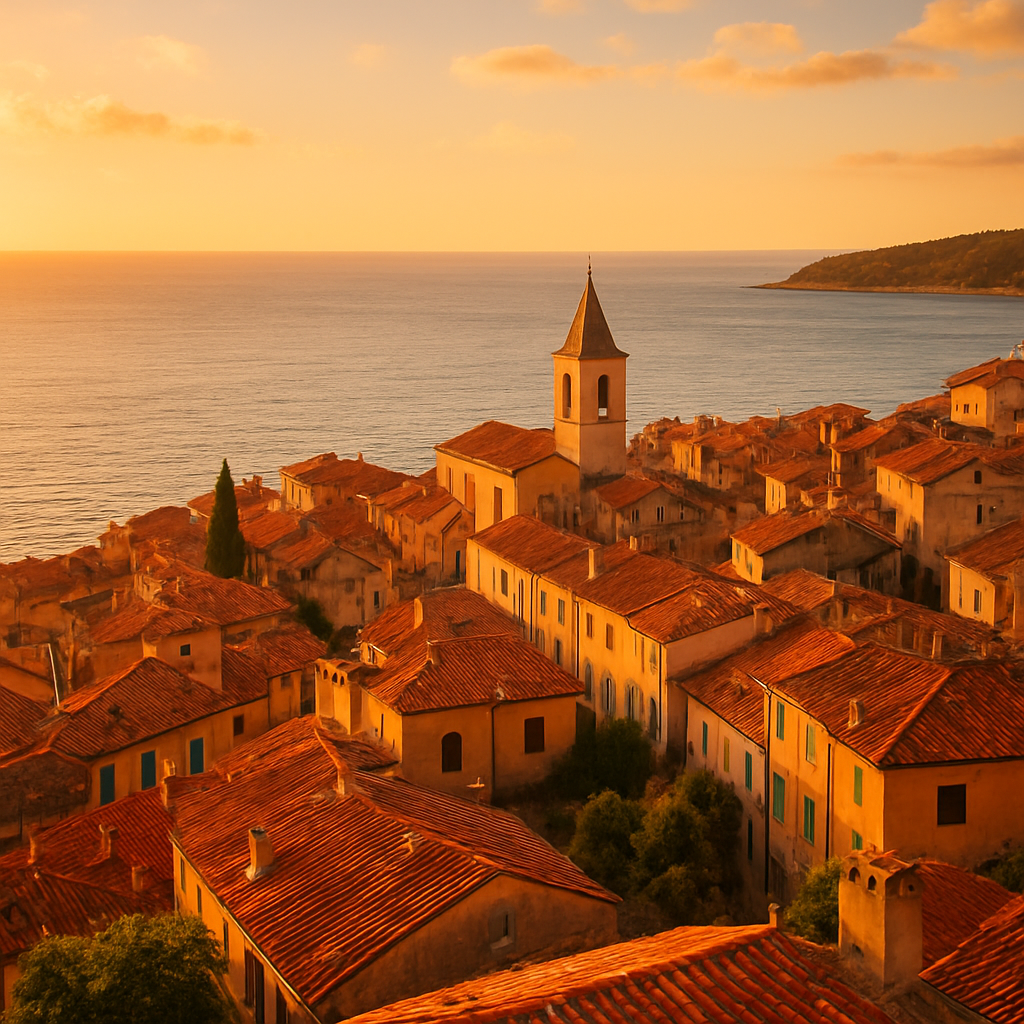 The coast at golden hour